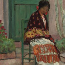 Woman in Flowery Shawl